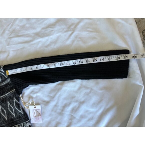 Jessica Simpson Sweater Sz M Black Gray Turtleneck Ribbed Long Sleeves NEW - Picture 10 of 12